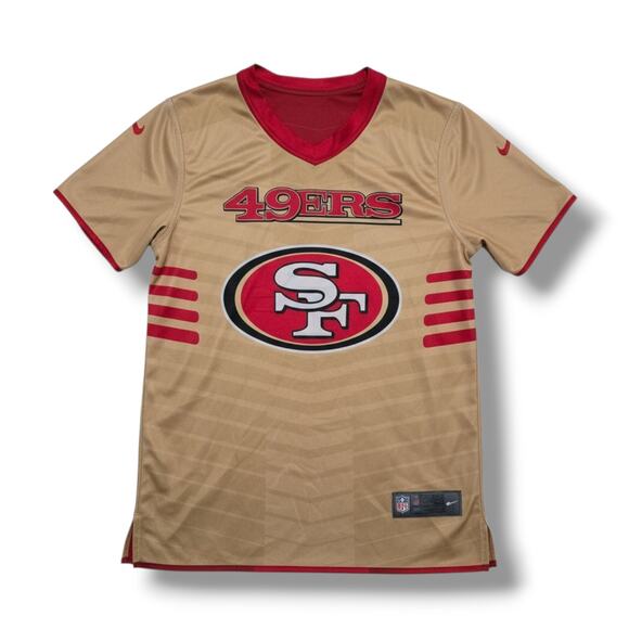 NFL Youth San Francisco 49ers Reversible Flag Football Jersey Gold & Red large - Picture 6 of 11
